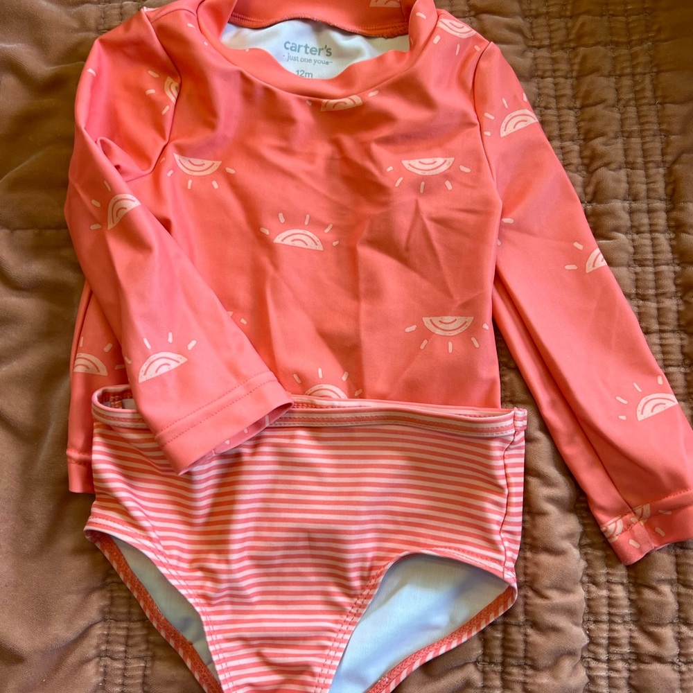 Carter's Pink Rashguard Swimwear